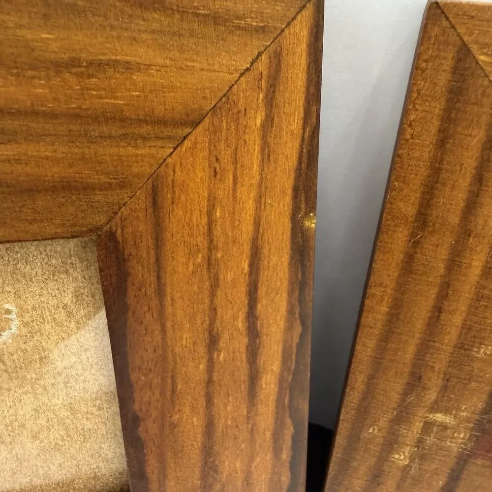 Set of 4 Vintage Mid Century Danish Modern Wood Picture Frames Teak Style Retro